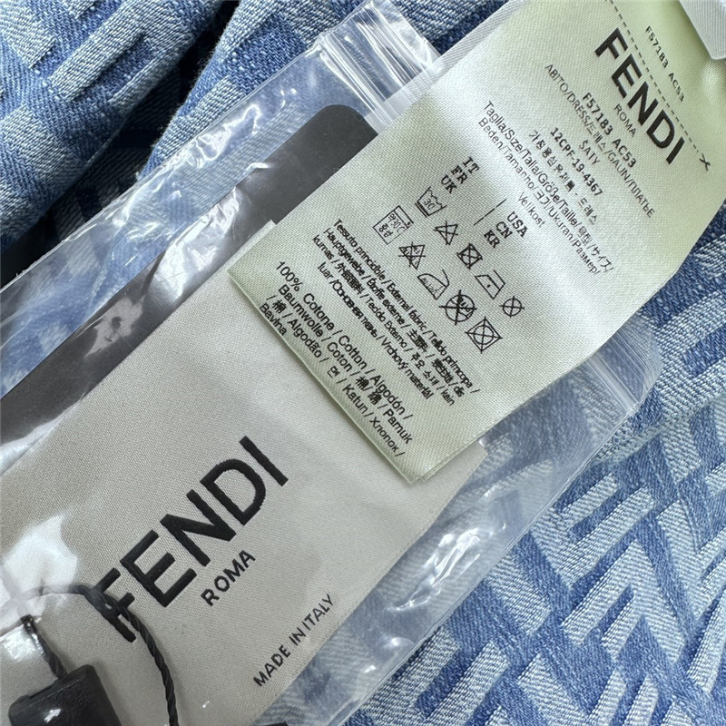 F**di jacquard denim belt dress replicas clothes