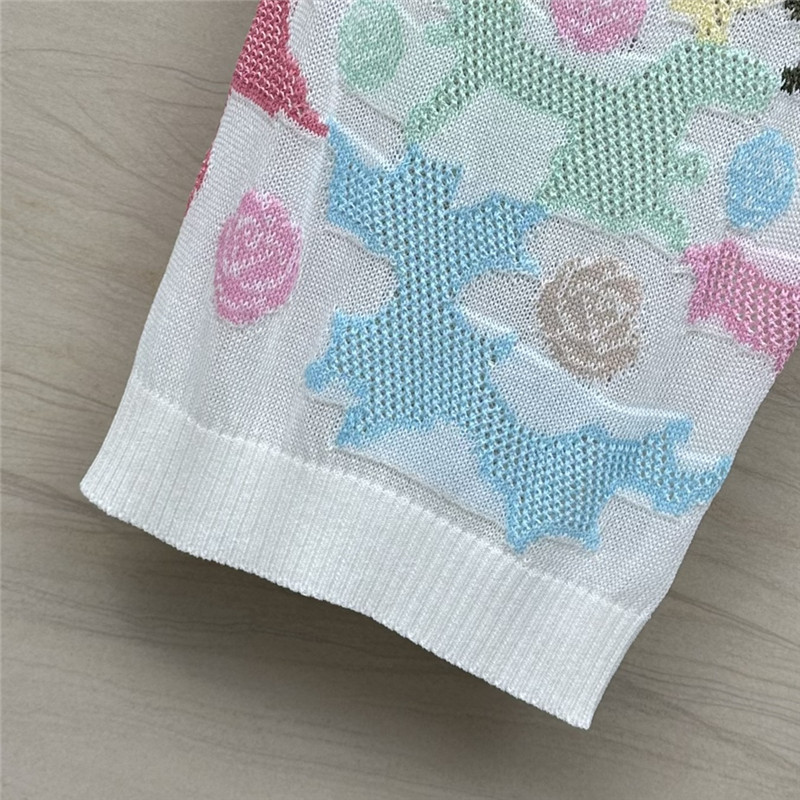 Ch**el colorful jacquard knitted vest