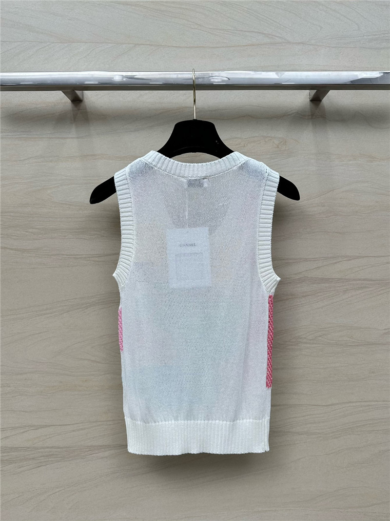 Ch**el colorful jacquard knitted vest