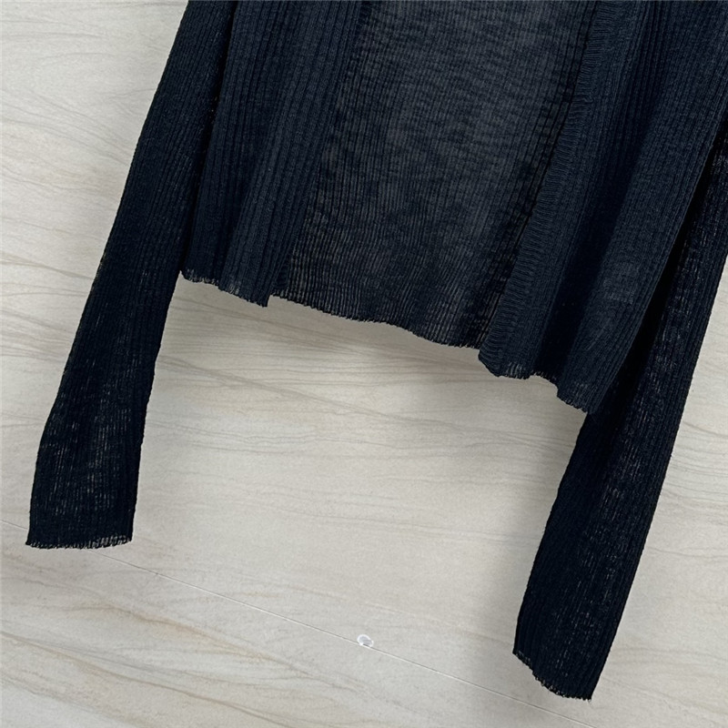 L0ew* black linen yarn cardigan