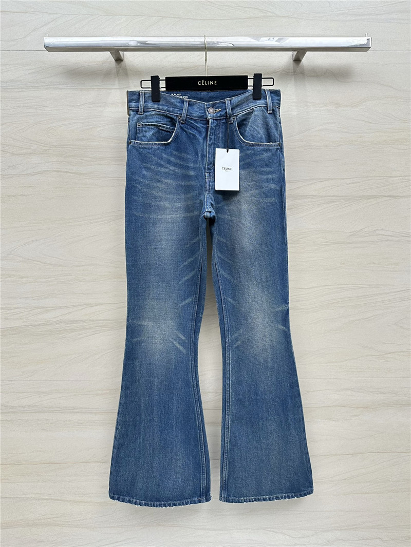 Ce1i*e low waisted bootcut extra long jeans replicas clothes