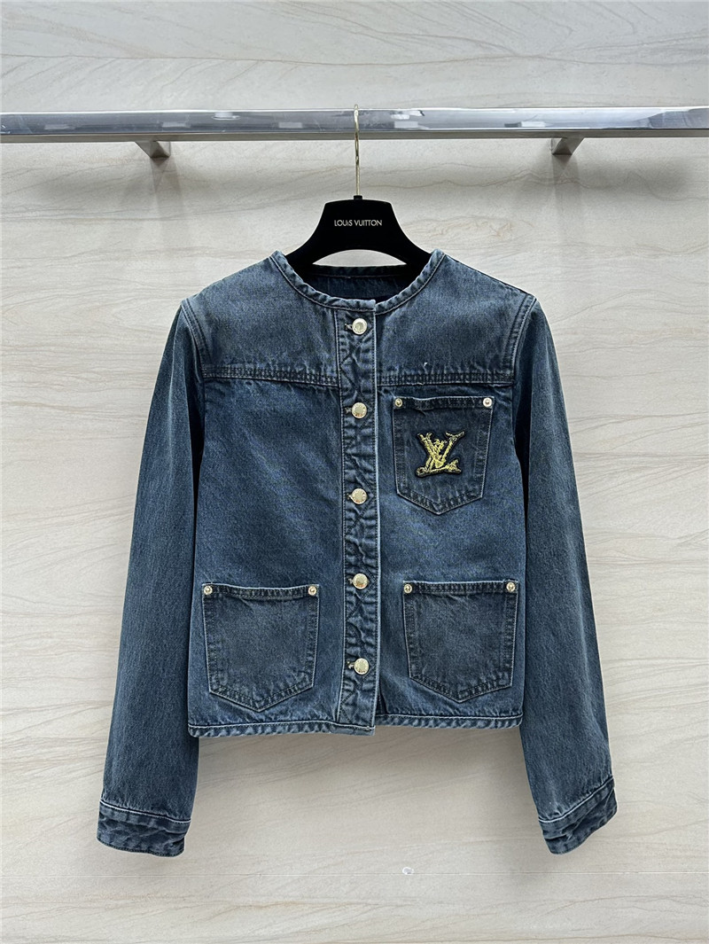 louis vuitton LV nautical series denim jacket replica clothes