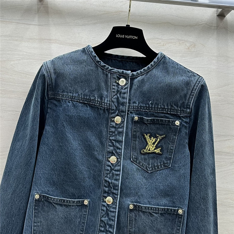 louis vuitton LV nautical series denim jacket replica clothes