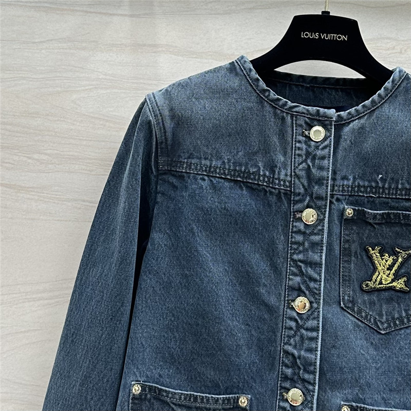 louis vuitton LV nautical series denim jacket replica clothes