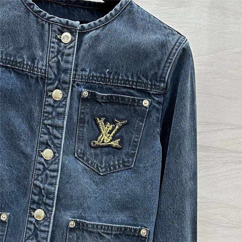 louis vuitton LV nautical series denim jacket replica clothes
