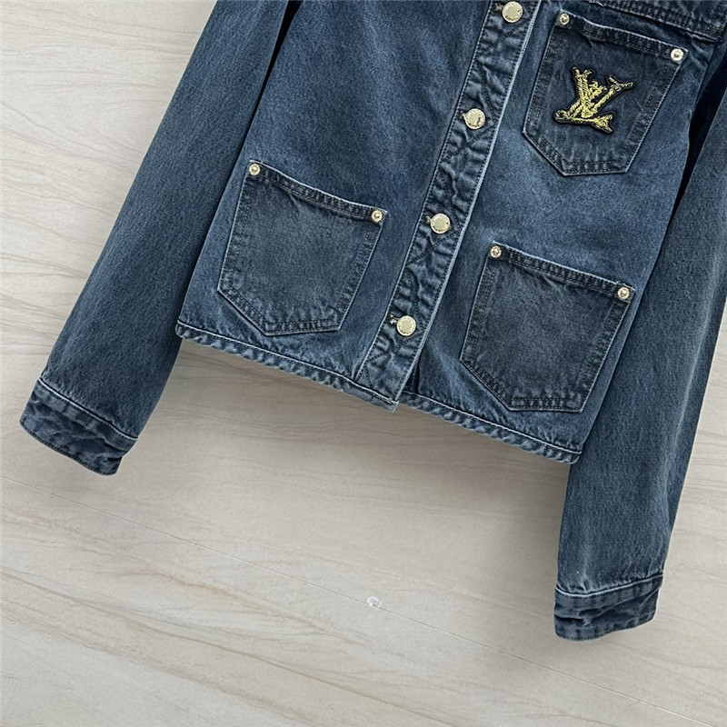 louis vuitton LV nautical series denim jacket replica clothes