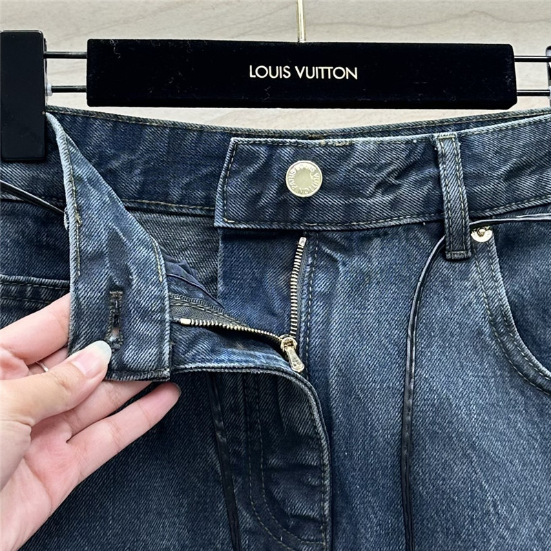 l0vis Vvtt0n lv denim long half pants replica clothing