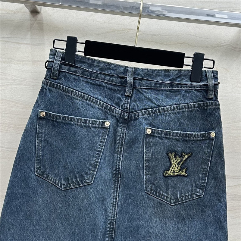l0vis Vvtt0n lv denim long half pants replica clothing