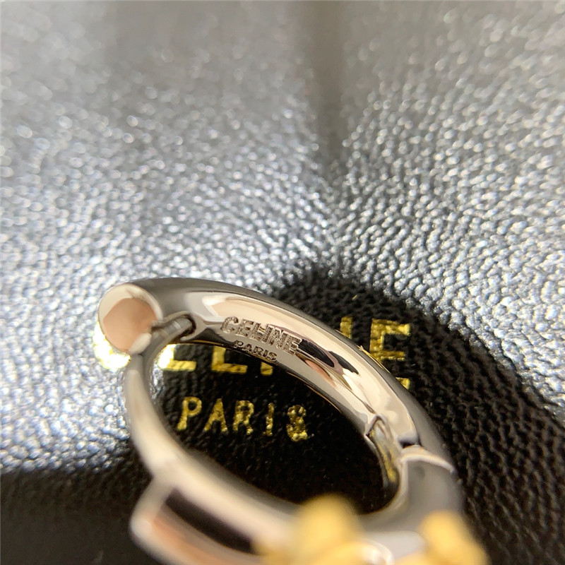 Ce1i*e triomphe star hoop earrings