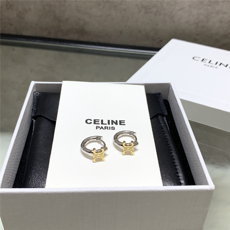 Ce1i*e triomphe star hoop earrings