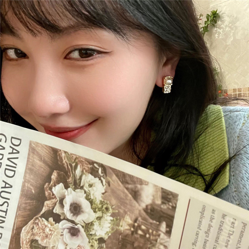 m1um1u pearl D1am0nd earrings