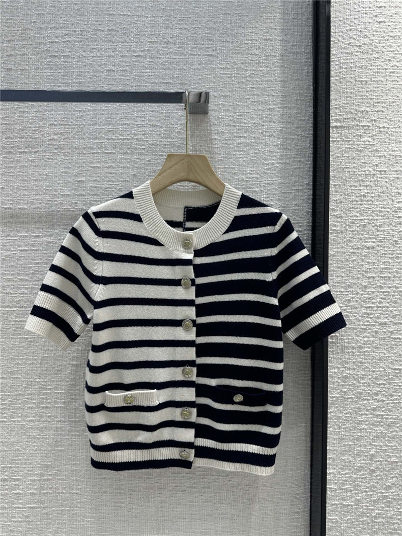 Ch**el striped cashmere knit top