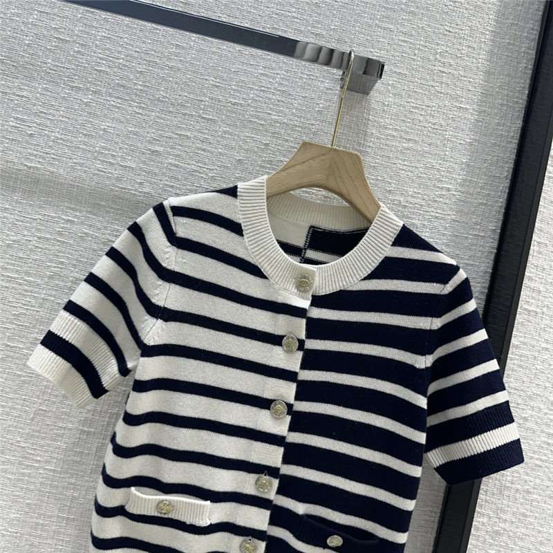 Ch**el striped cashmere knit top