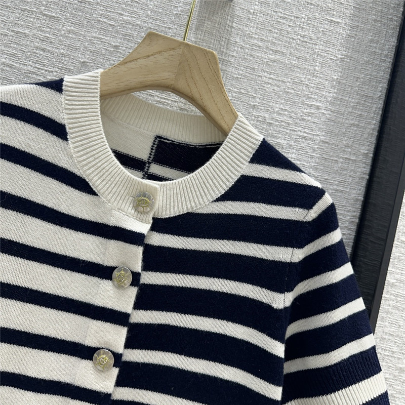 Ch**el striped cashmere knit top