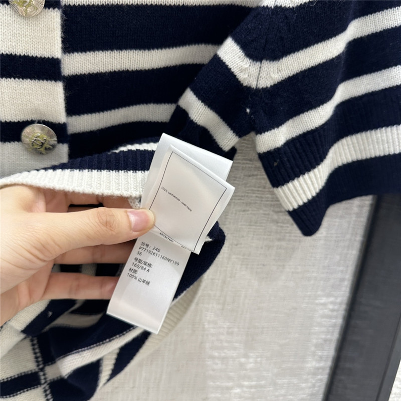 Ch**el striped cashmere knit top