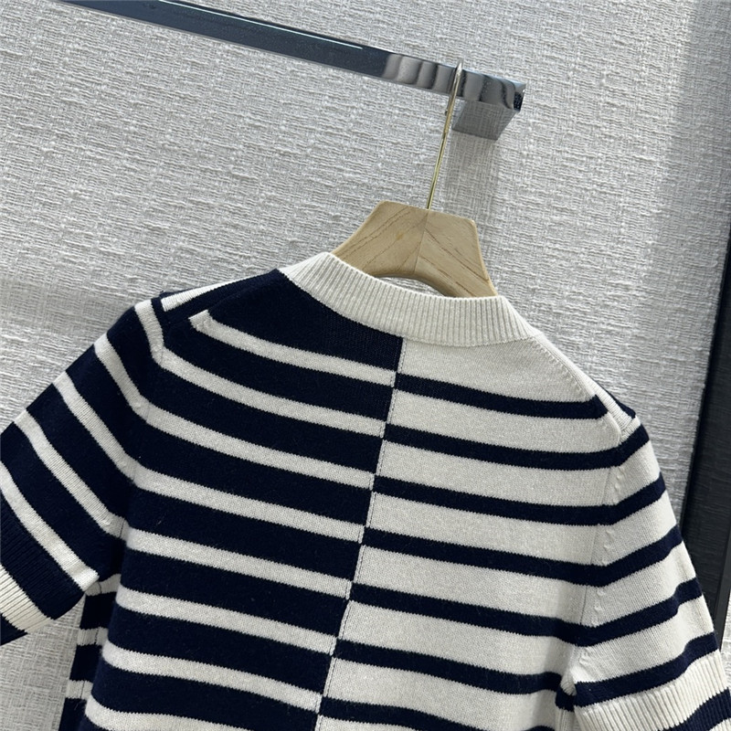 Ch**el striped cashmere knit top