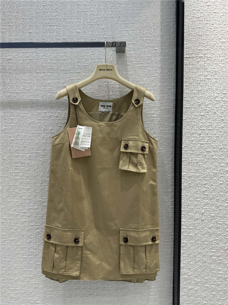 M1um1u work pocket vest dress replica clothes