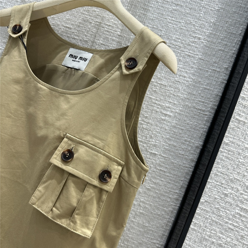 M1um1u work pocket vest dress replica clothes