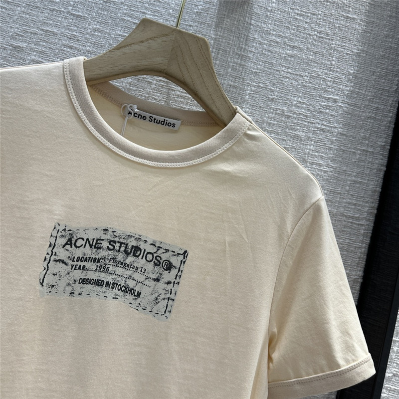acne studios positioning logo pattern printed T-shirt replica clothing