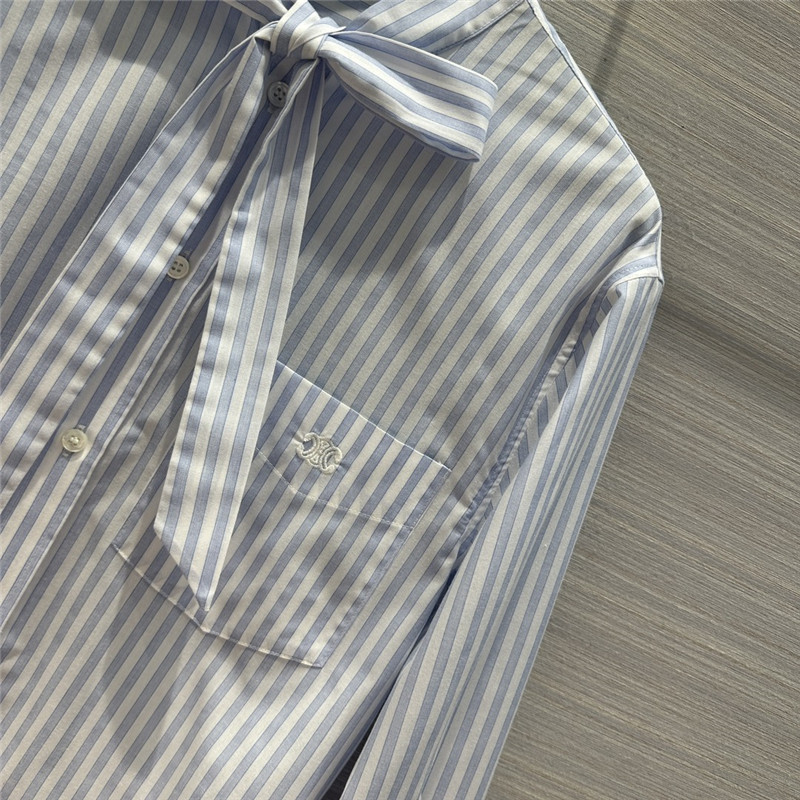 Ce1i*e sky blue striped shirt replica clothes