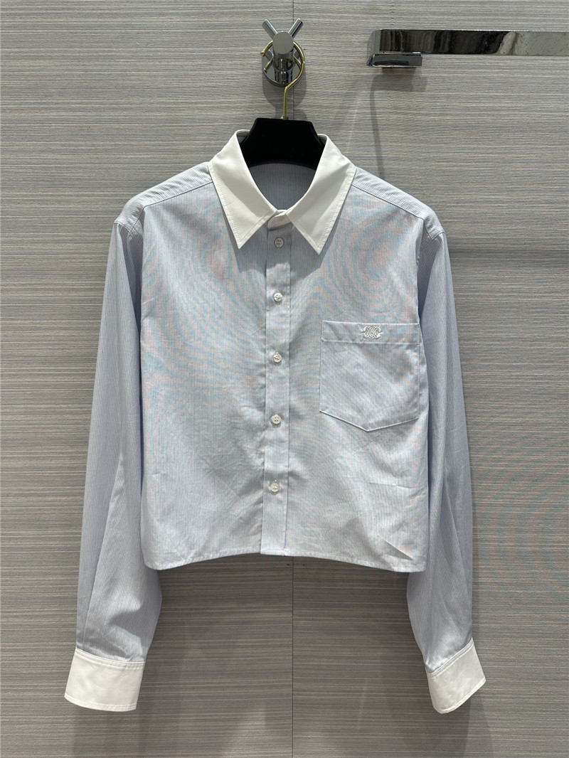Ce1i*e sky blue striped shirt replica designer clothes