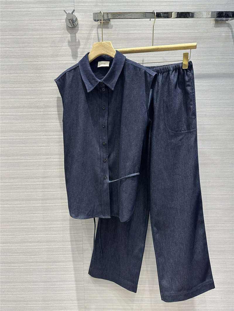 The R0w original color denim vest suit replica clothes