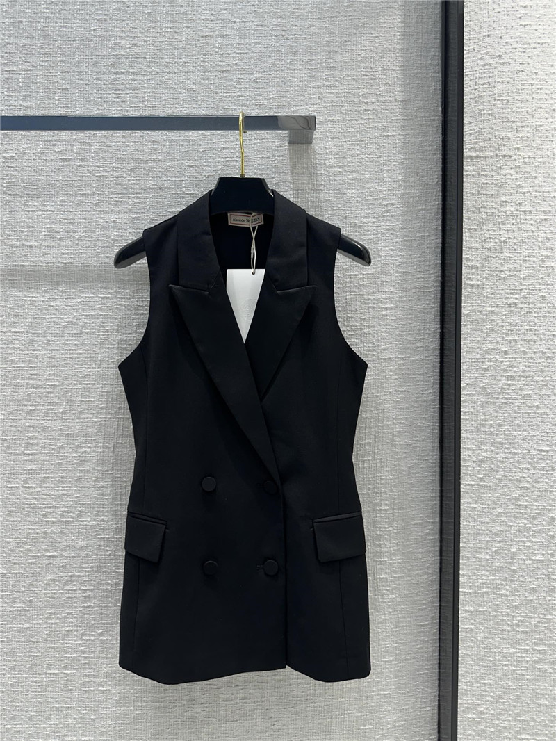 a1exa*der Mcqv*en double breasted vest suit replicas clothes