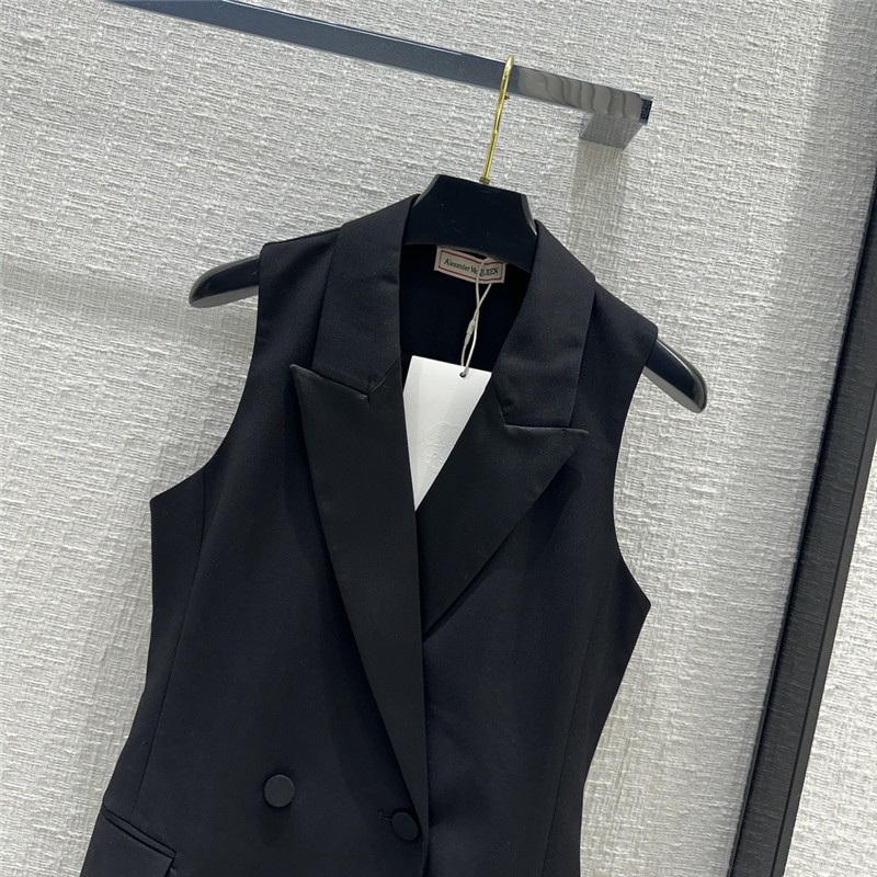 a1exa*der Mcqv*en double breasted vest suit replicas clothes