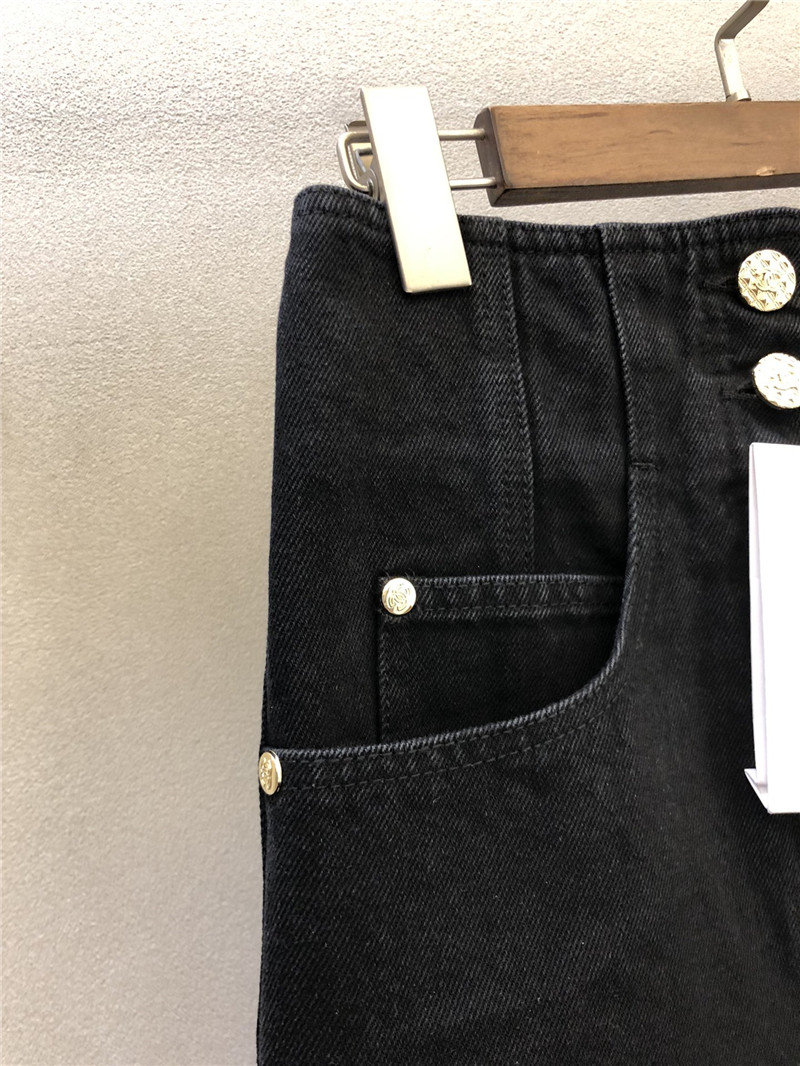 Ch**el high waist denim shorts cheap designer replica clothes