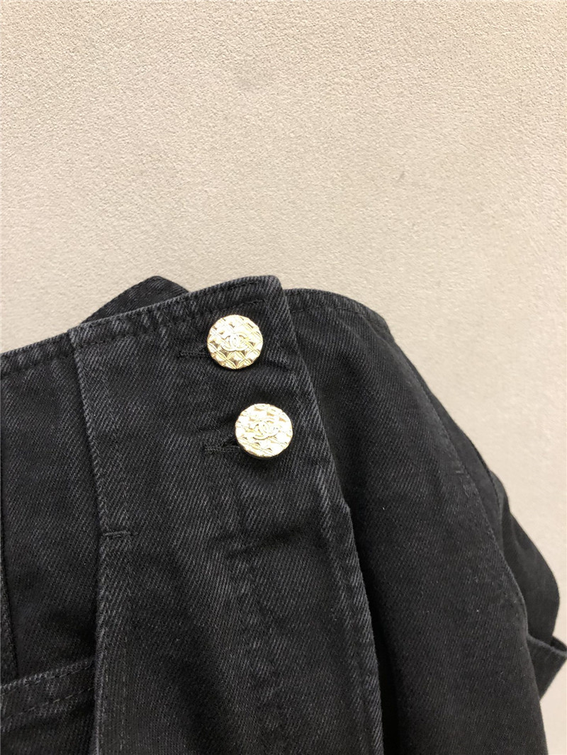 Ch**el high waist denim shorts cheap designer replica clothes