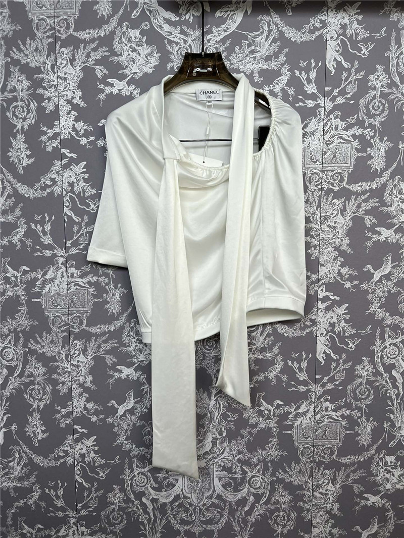 Ch**el single sleeve ribbon shirt cheap replica designer clothes