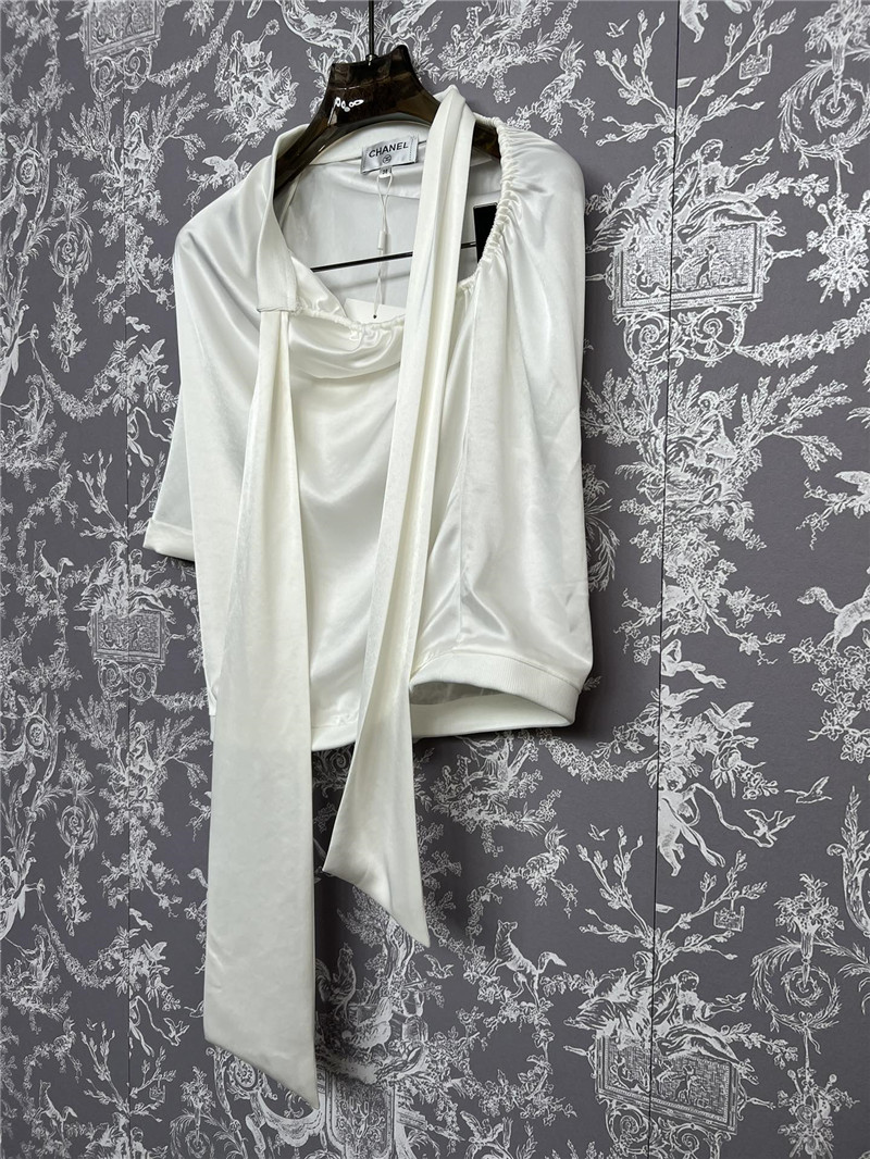 Ch**el single sleeve ribbon shirt cheap replica designer clothes