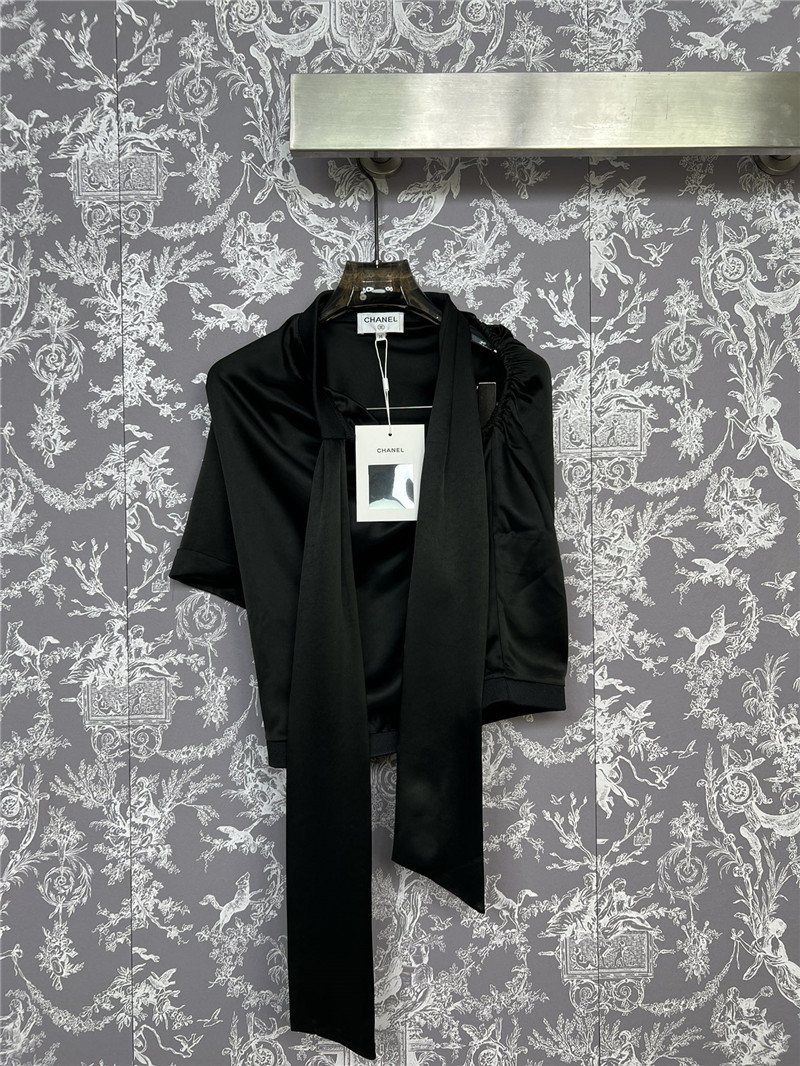 Ch**el single sleeve ribbon shirt cheap replica designer clothes