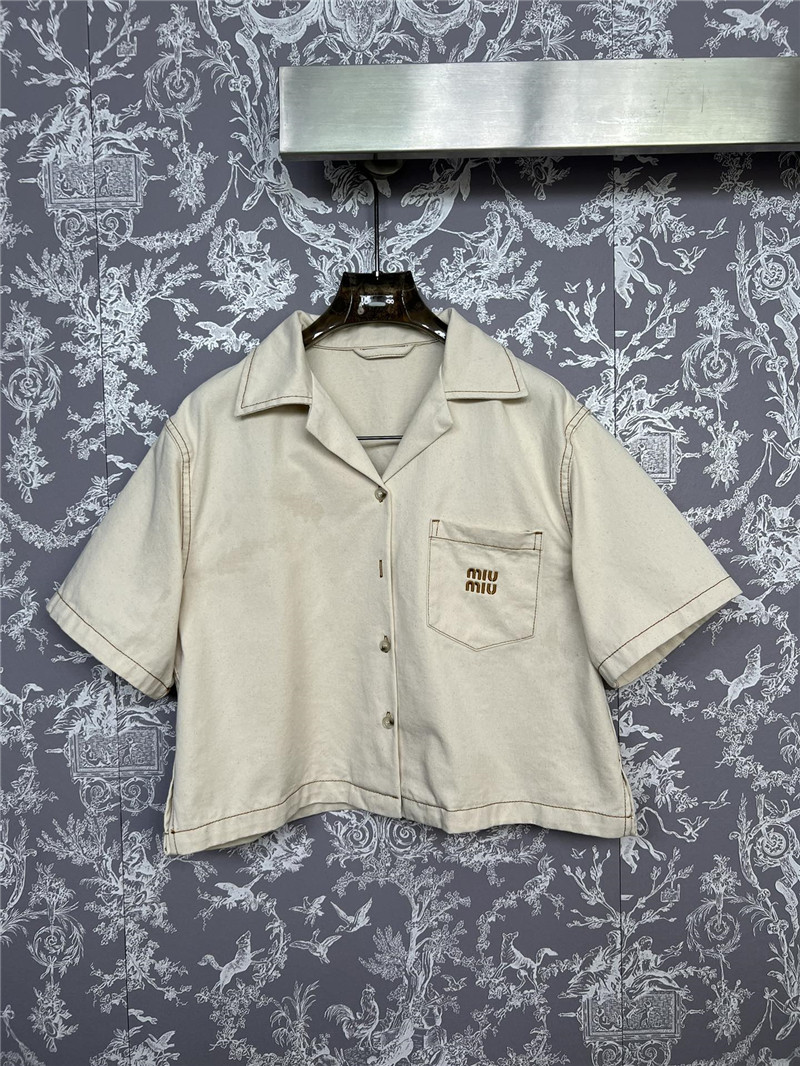 M1um1u short sleeve shirt shorts suit replica clothing sites