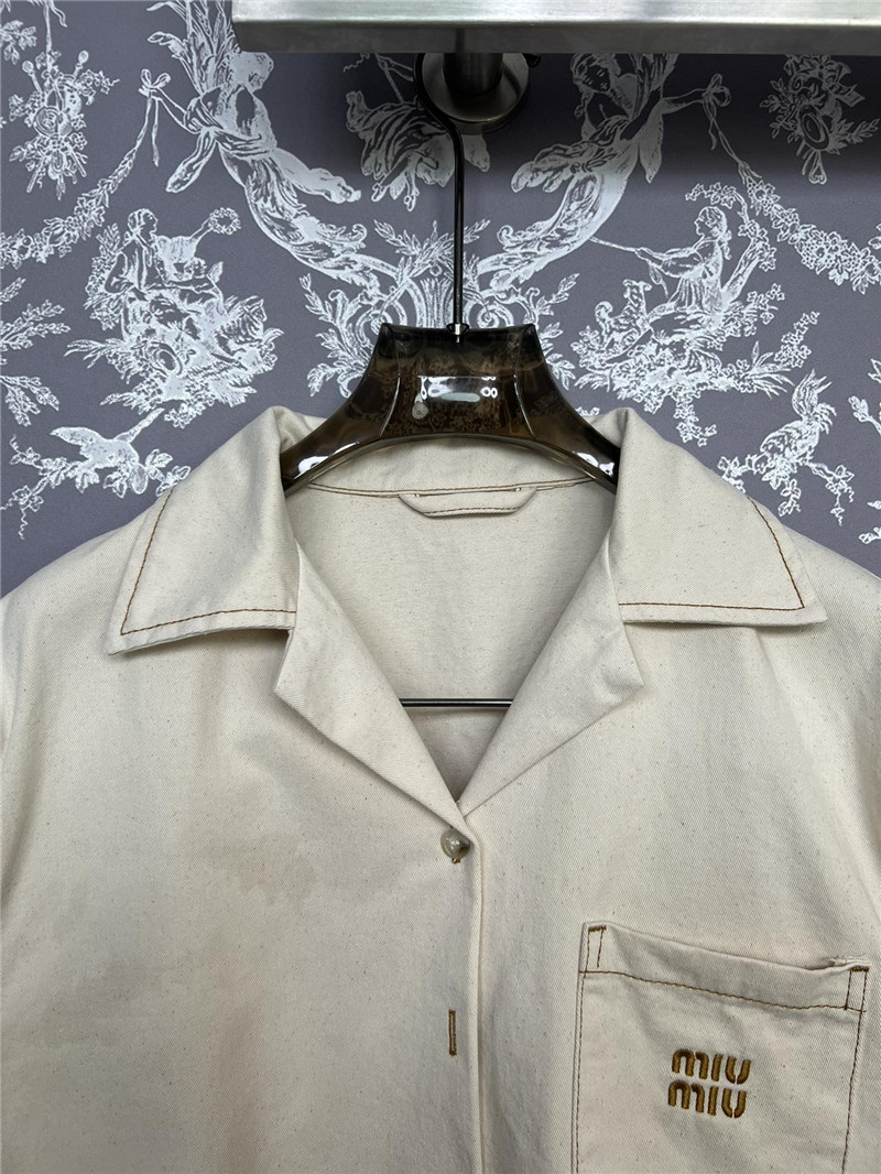 M1um1u short sleeve shirt shorts suit replica clothing sites