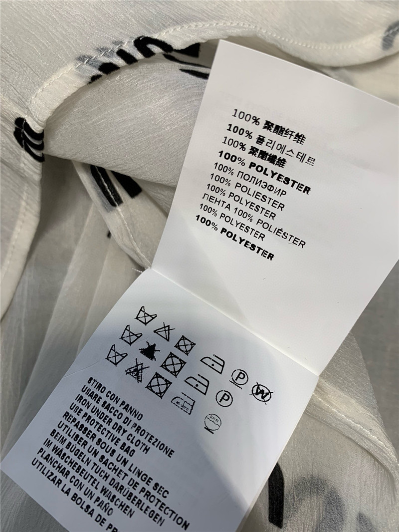 M1um1u flocked printed long-sleeved shirt replica clothes