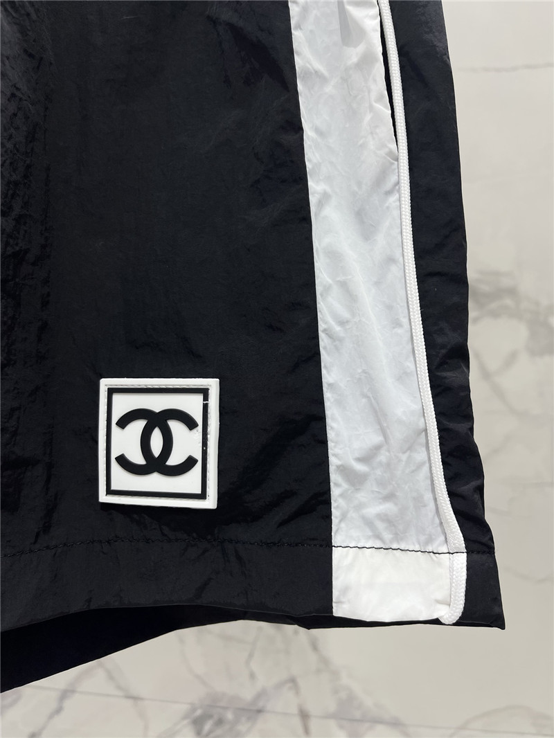 Ch**el contrasting color jacket + shorts set replica clothes