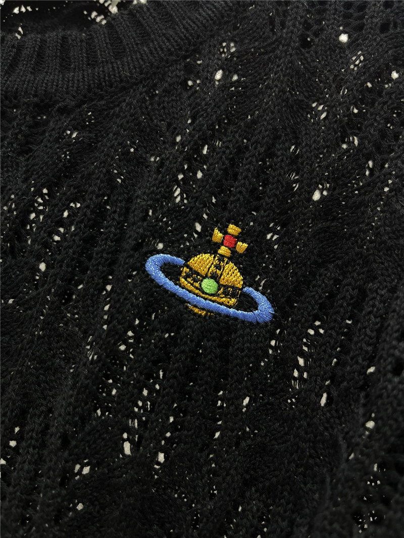 D10r hollow crochet crew neck knitted vest replica clothing sites