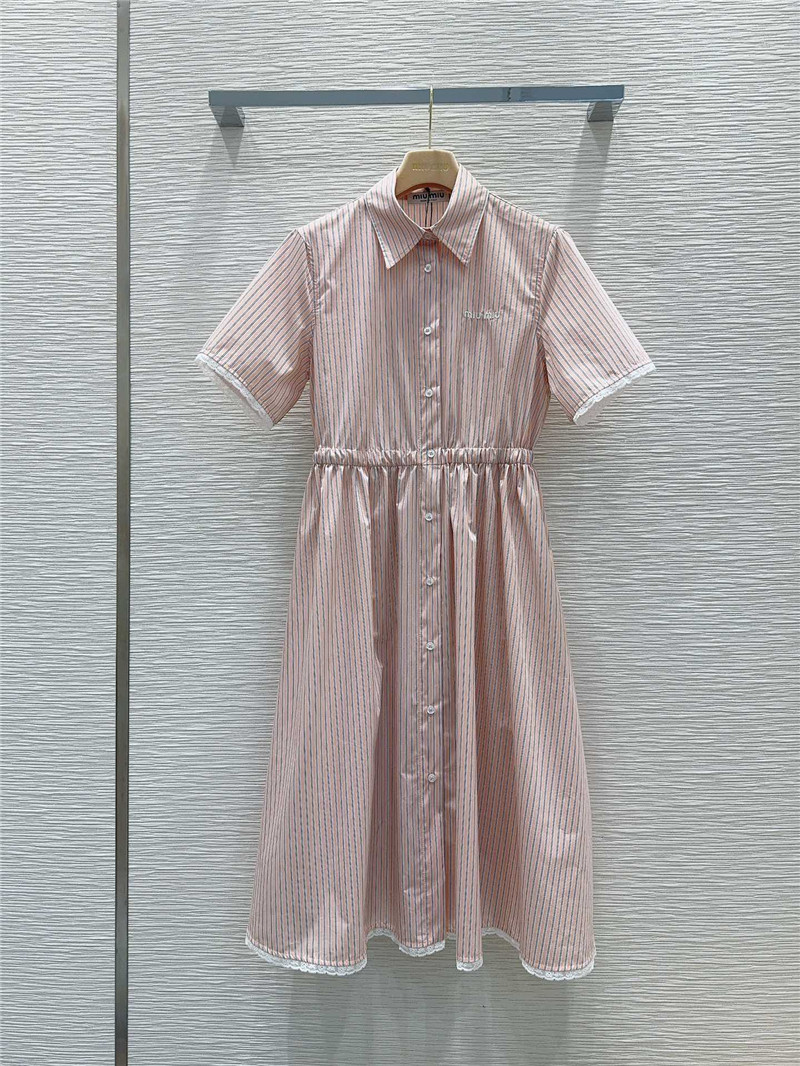 M1um1u striped textile shirt dress replica clothing sites