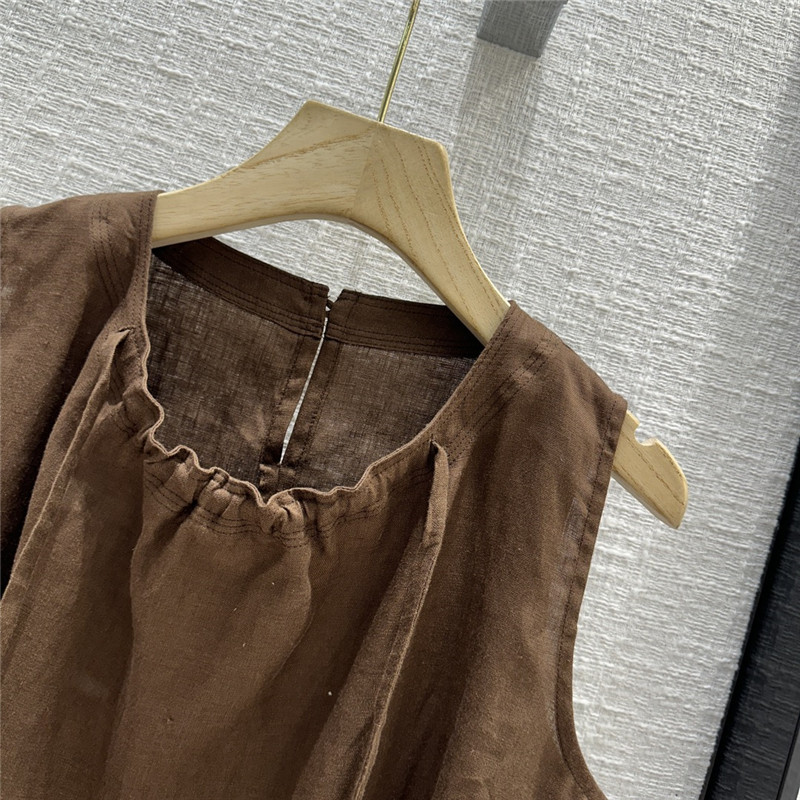 The R0w smocked crew neck vest top cheap replica designer clothes