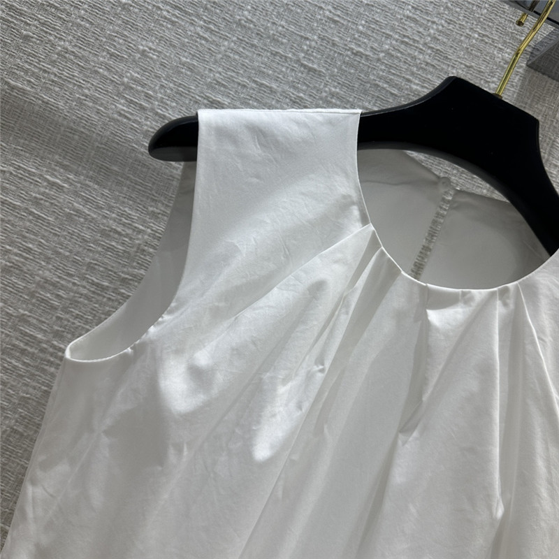 Moncler ruffled round neck sleeveless dress replica clothing