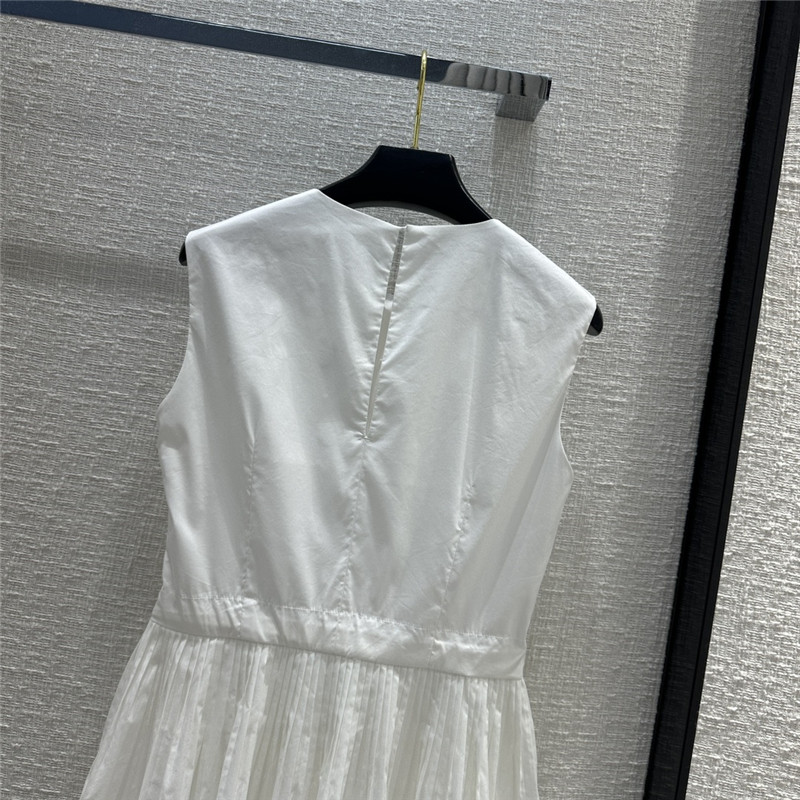 Moncler ruffled round neck sleeveless dress replica clothing