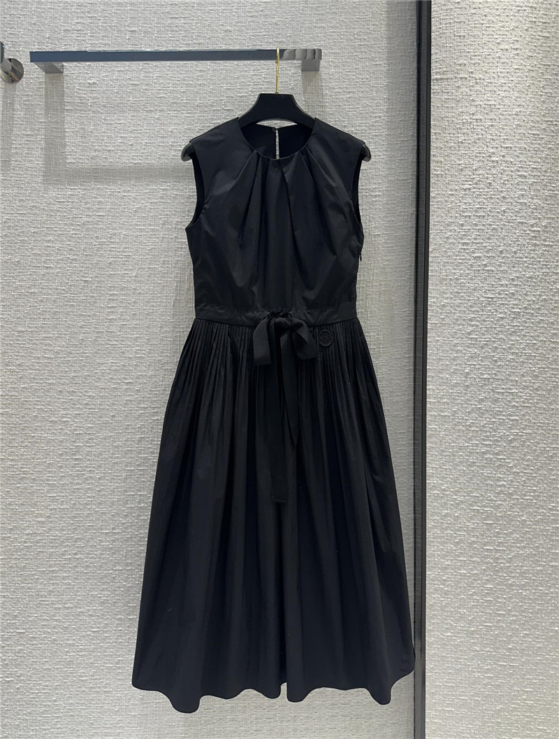 Moncler ruffled round neck sleeveless dress replica clothing