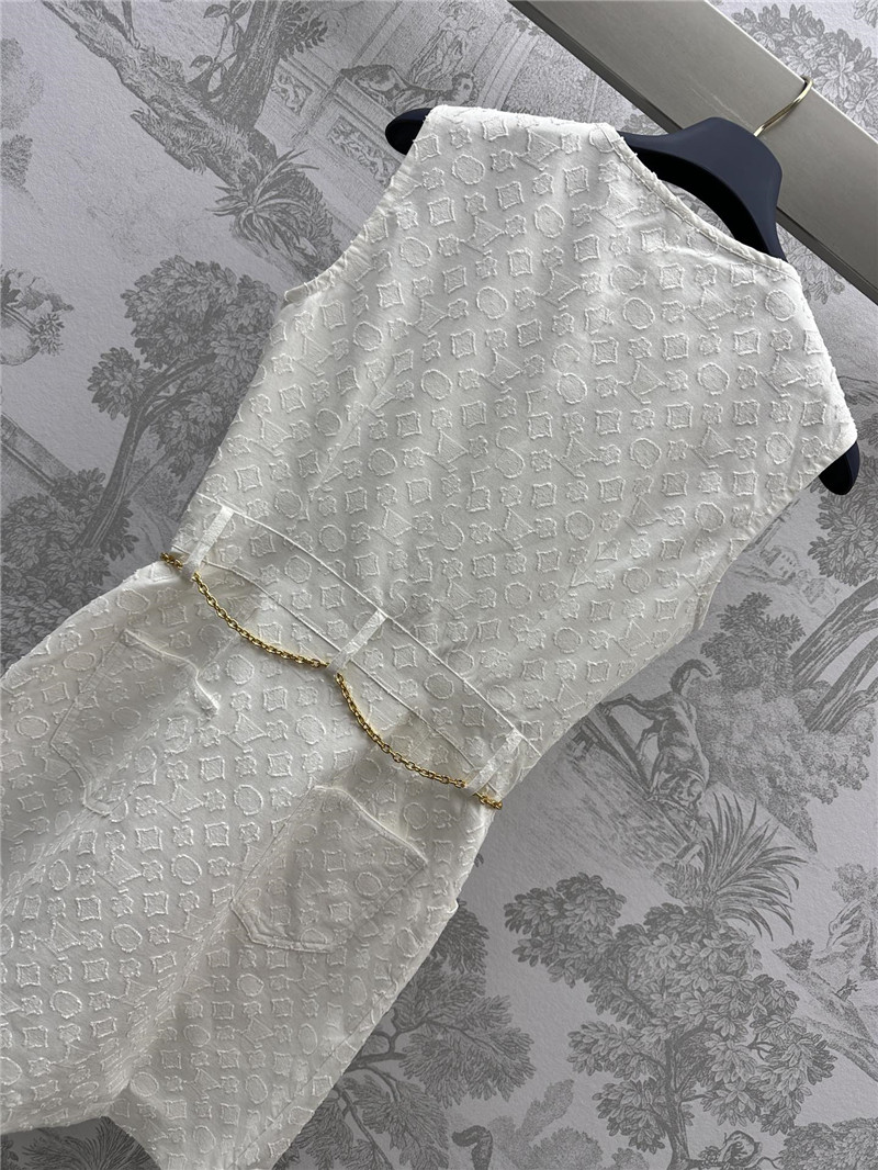 l0vis Vvtt0n lv jacquard waist chain vest dress replica clothing