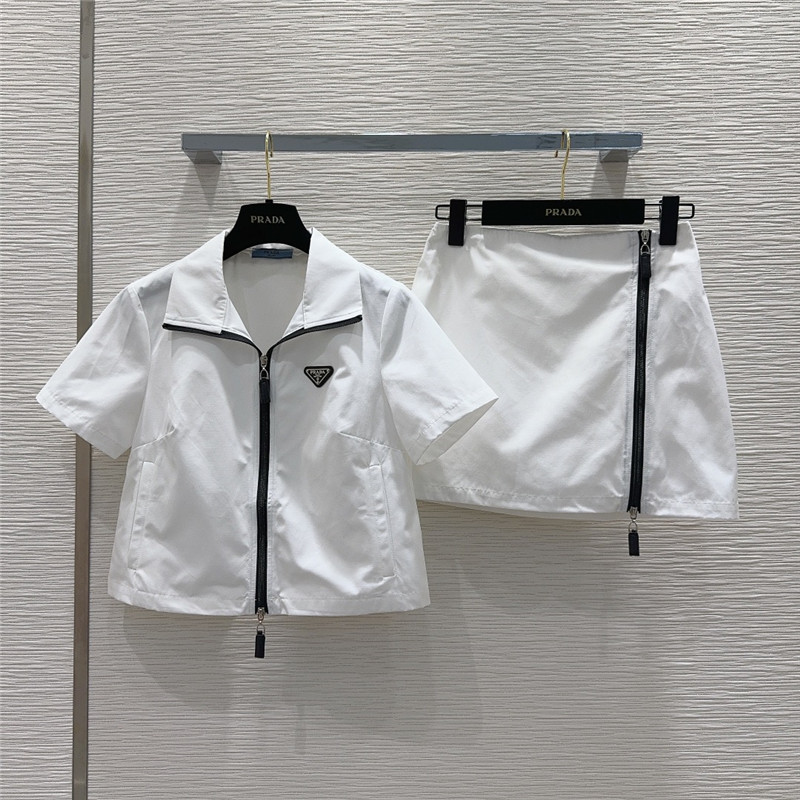 Pra*a nylon casual sports technology suit replica clothes