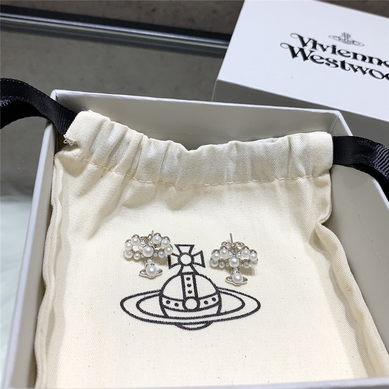 Vivienne Westwood Bow Saturn Stud Earrings