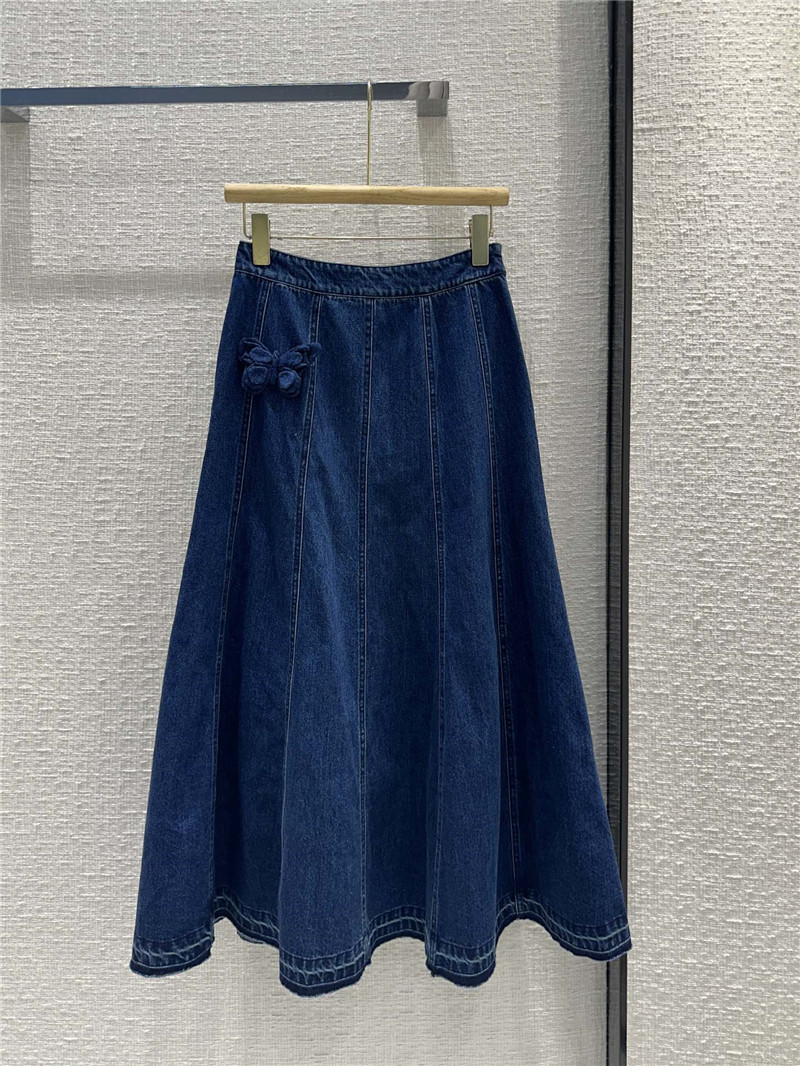 Va1e*ntin0 replica clothing sites denim skirt