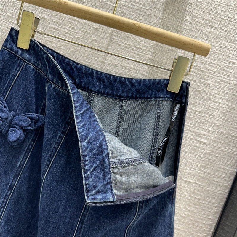 Va1e*ntin0 replica clothing sites denim skirt