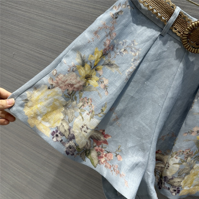 zimm linen cotton high waist shorts replica designer clothes