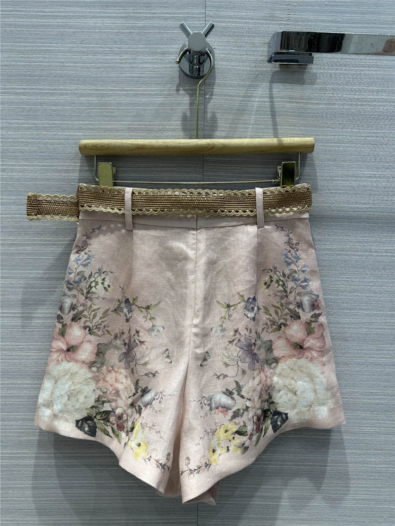 zimm linen cotton high waist shorts replica designer clothes